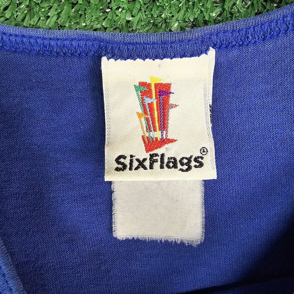 Vintage Six Flags Superman The Escape Tank Top Shirt Large 90s Vtg DC Comics - Picture 5 of 11